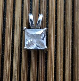 925 Silver Glass Pendant (Vintage)